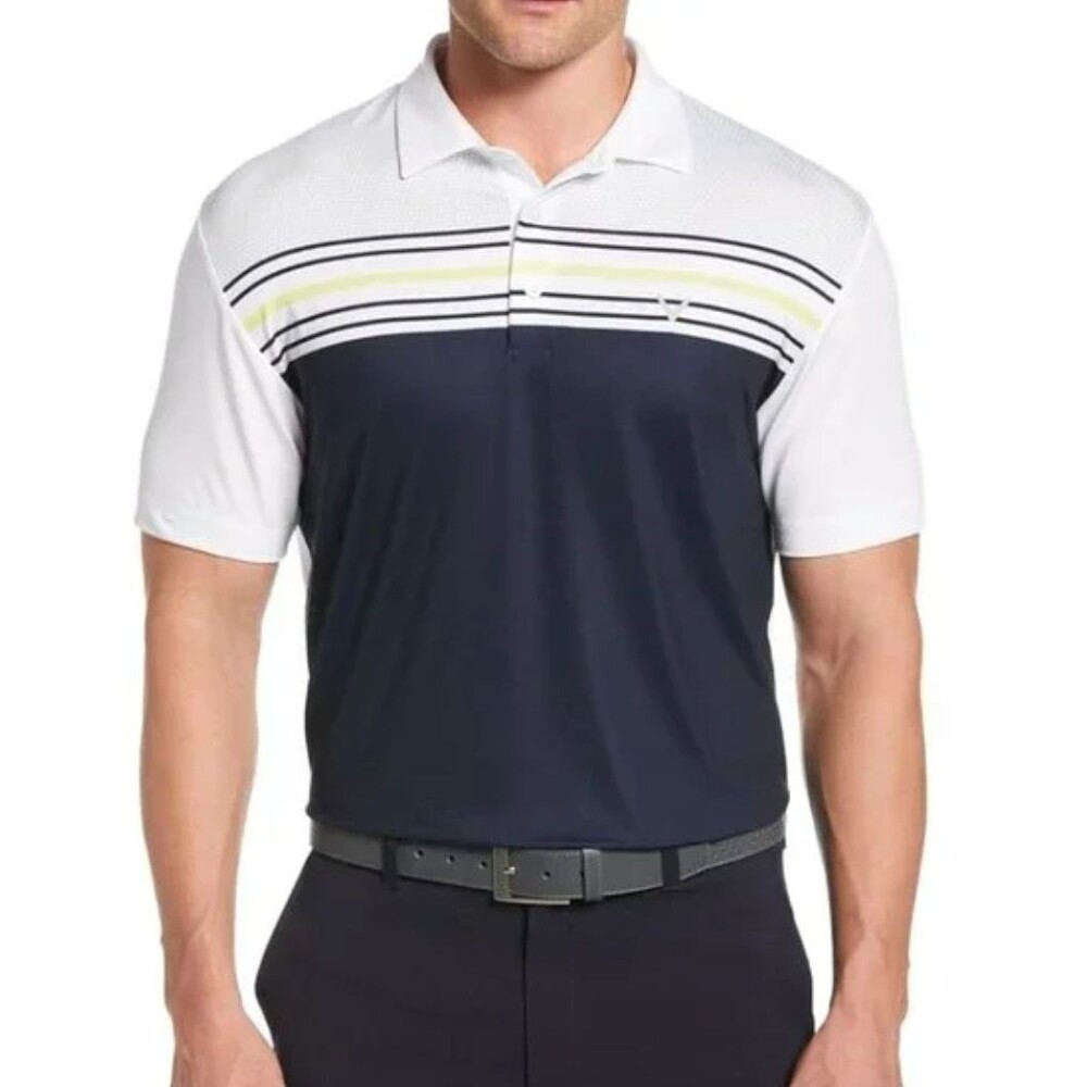 Callaway Mens XXL Performance Golf Polo Peacoat Daiquiri Green NWT